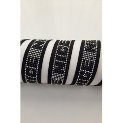 Lampas černá s čirými štrasy, NICE 185