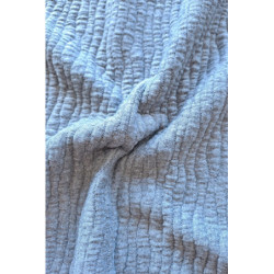 Šatovka žakár  - vlnky, světle šedá