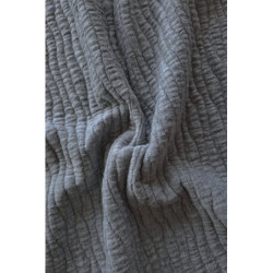 Šatovka žakár  - vlnky, středně šedá