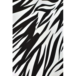 Viskóza tisk - bílá/černá klasika, prémiová kvalita