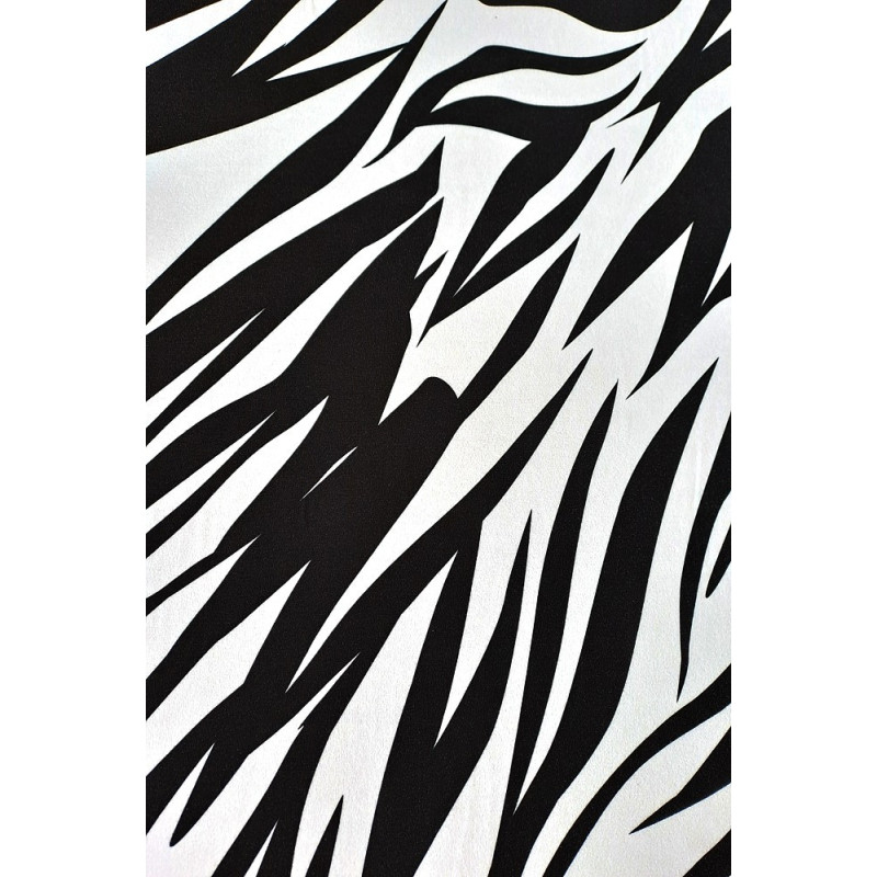 Viskóza tisk - bílá/černá klasika, prémiová kvalita