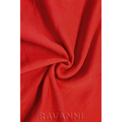 Teplákovina počesaná, jednobarevná - červená 230 zbytek