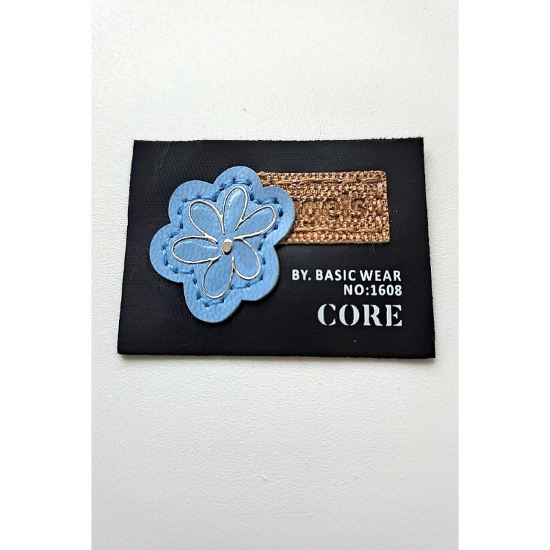 Nášivka, textil MODRÝ KVĚT