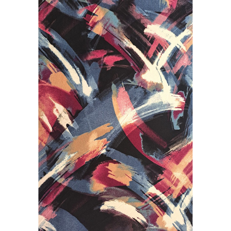 Úplet Kimo s potiskem, fialová abstraktní 210 zbytek