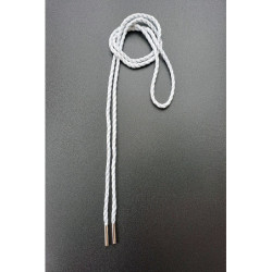 Designová šňůra kulatá bílá/stříbro 142