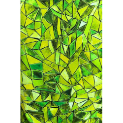 Viskóza tisk - geometrie zelená, prémiová kvalita