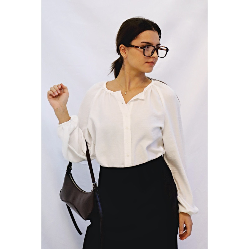 Dámská řasená halenka Naya, jednobarevná