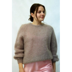 Dámský svetr Mohair, světle oříšková