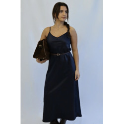 Dámské saténové šaty Anwen, modrá