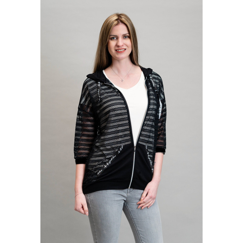 Dámská mikina s kapucí , černá