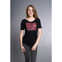 Dámská letní halenka Iveta, jednobarevná s potiskem