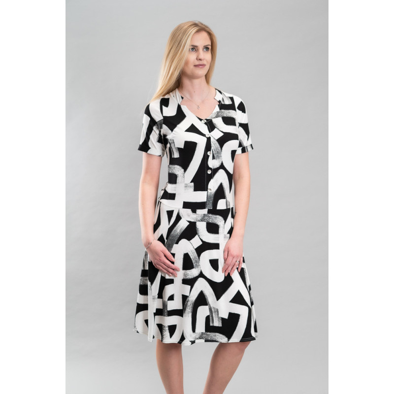 Dámské letní šaty Saskie,černobílé