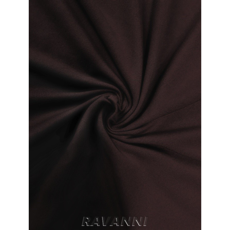 Bavlněný úplet jednolíc - čokoládově hnědá 200 zbytek