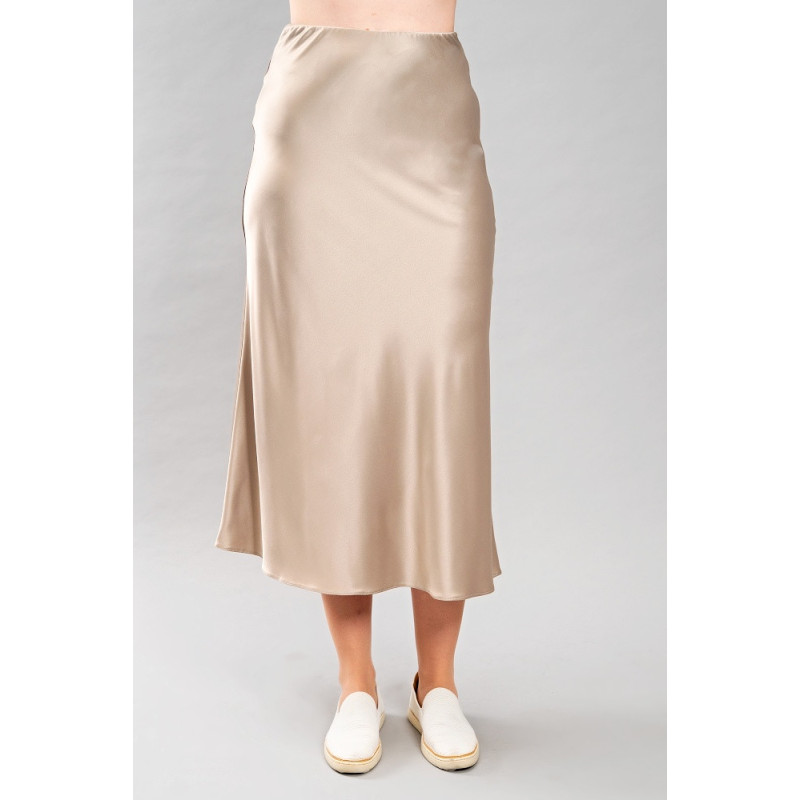 Damen-Satinsrock Anais, beige