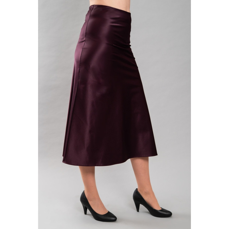 Dámská saténová sukně Anais, vínová