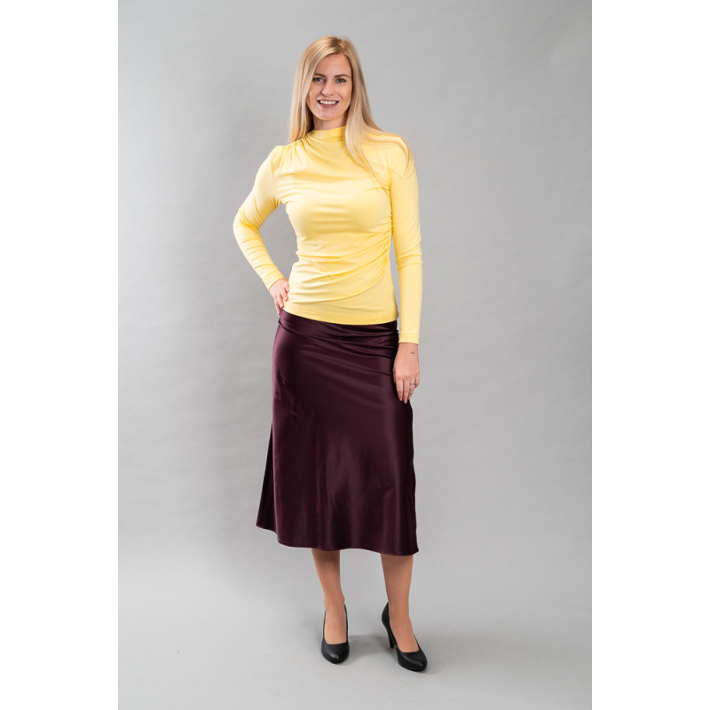 Damen-Satinsrock Anais, weinrot