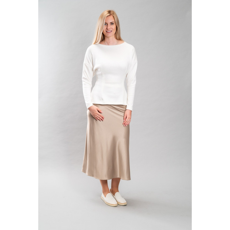 Damen-Satinsrock Anais, beige