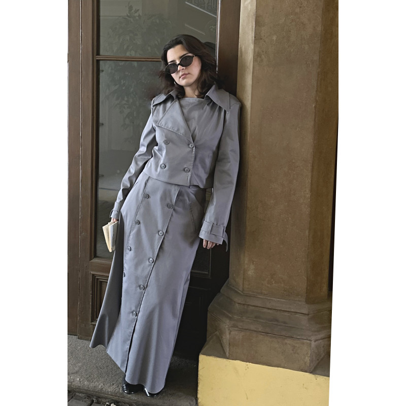 Damen-Trenchcoat, grau