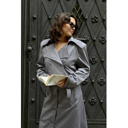 Damen-Trenchcoat, grau