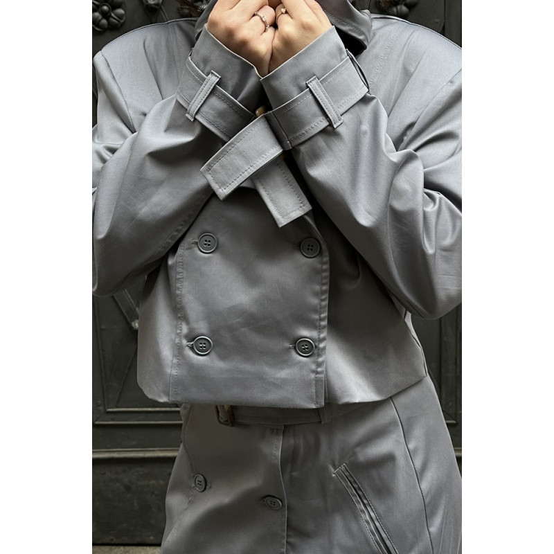 Damen-Trenchcoat, grau