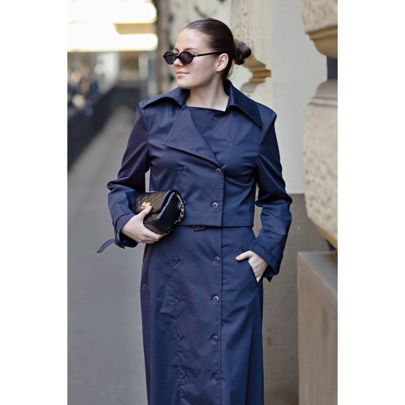 Damen-Trenchcoat, blau