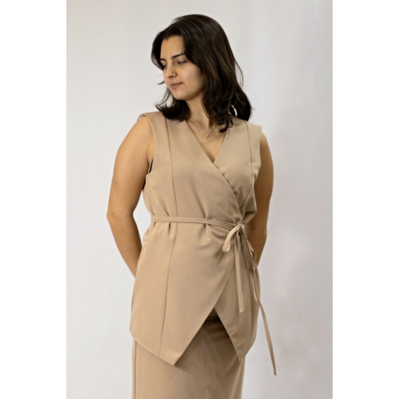 Damenweste Aisllin, Sandfarben