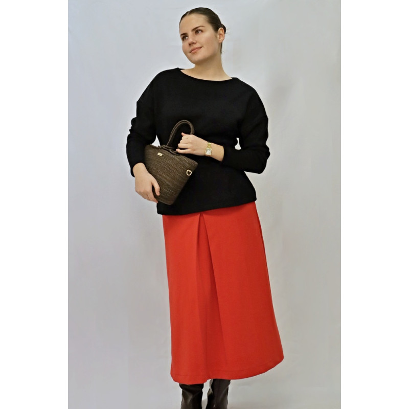Langer Damenrock Colette, rot