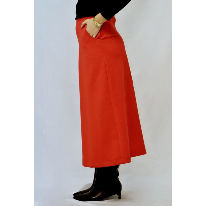 Langer Damenrock Colette, rot