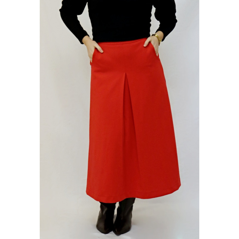 Langer Damenrock Colette, rot
