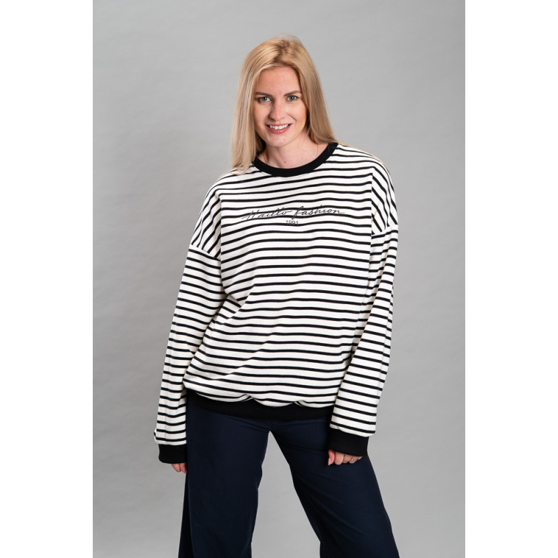 Damen-Sweatshirt Greta, gestreift
