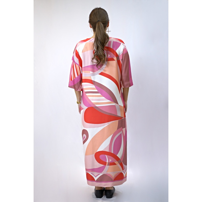 Midi-Hemdblusenkleid mit kurzen Ärmeln
