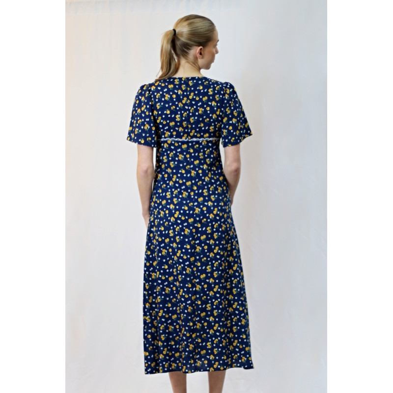 Damenkleid Olena, Popeline, blau