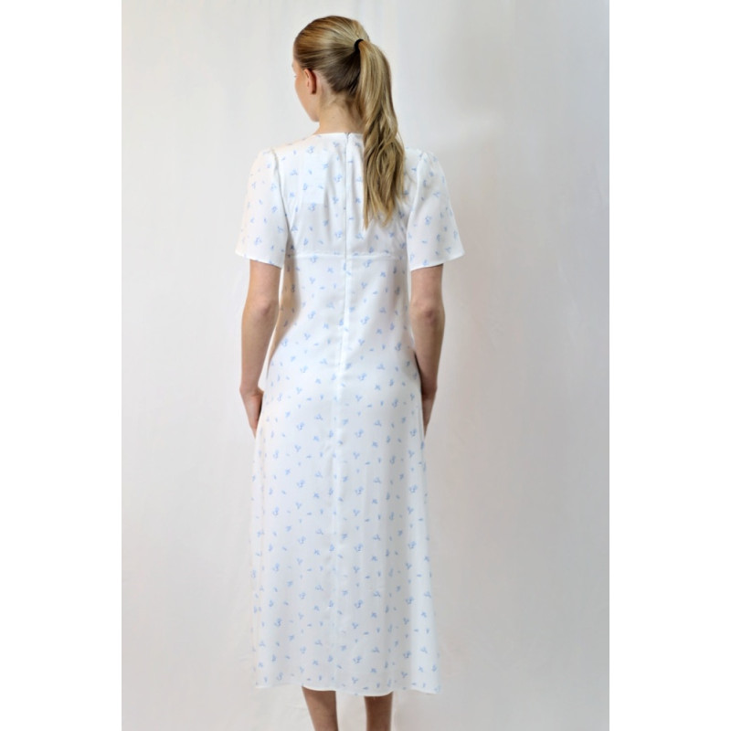 Damenkleid Olena, Popeline, weiß