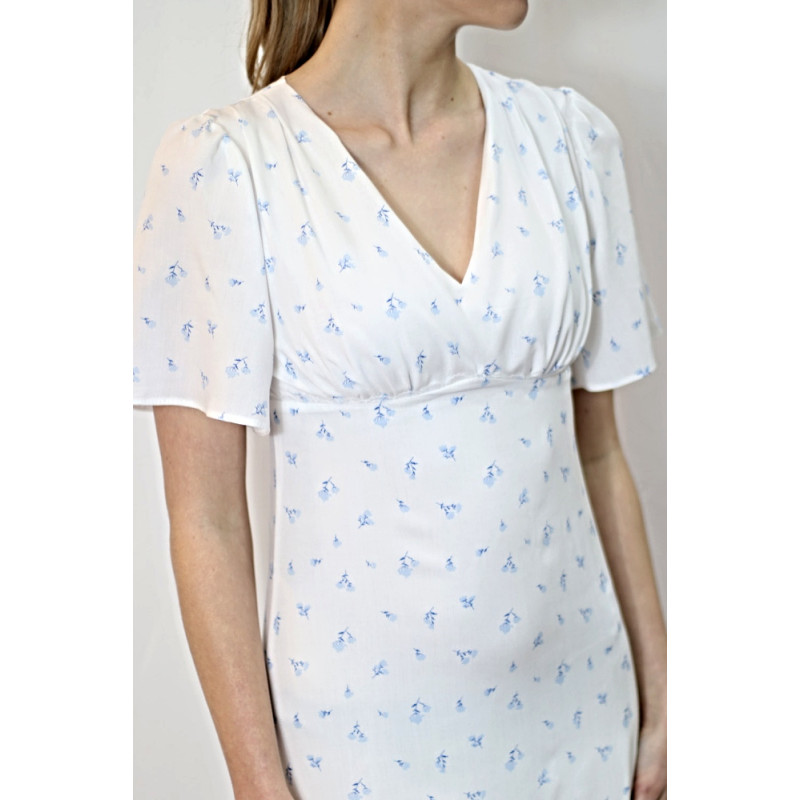 Damenkleid Olena, Popeline, weiß