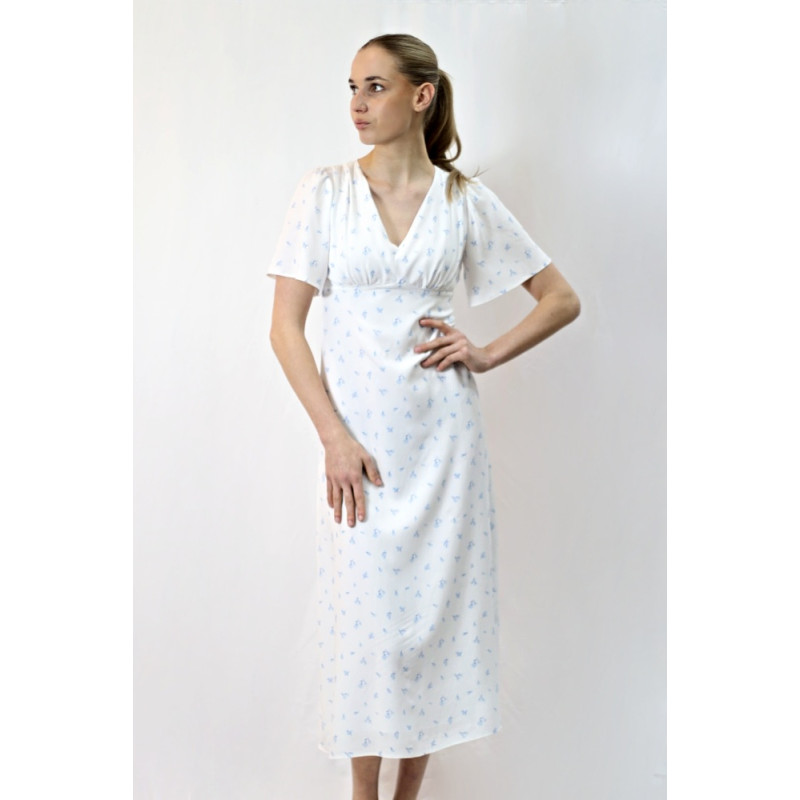 Damenkleid Olena, Popeline, weiß