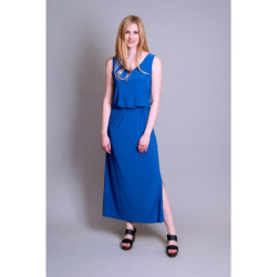 Dámské letní dlouhé šaty Nikol, jednobarevné